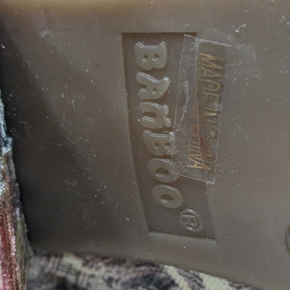 Bamboo velvet floral multi color ankle bootie boot size zip block heel size 7 - Picture 11 of 11